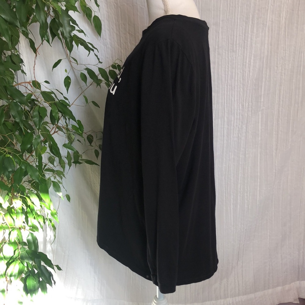 ANY BODY Sz S Weekend I Love you black casual long sleeve sweatshirt loungewear - Picture 6 of 10